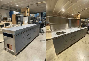 Cucina da giardino in acciaio inox